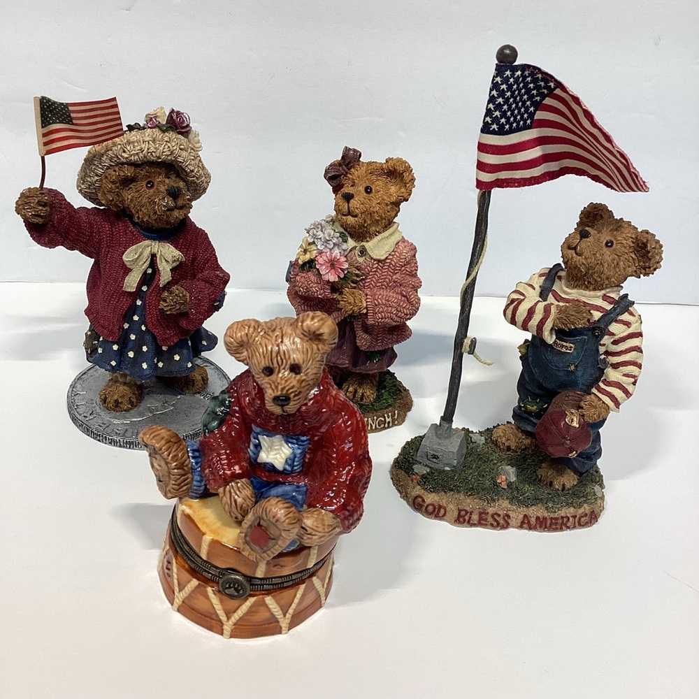 Lot 4 Boyds Bear Figures Proud to be American